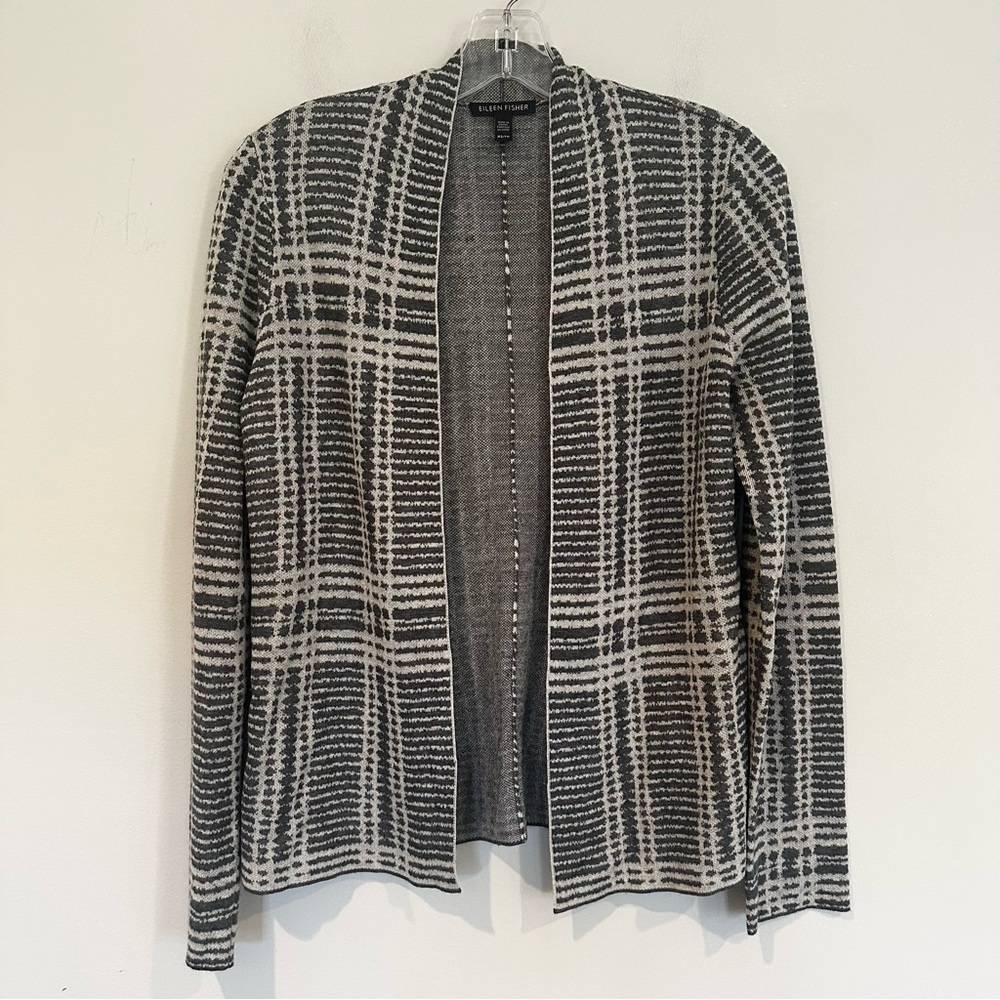 Eileen Fisher Tencel Wool Blend Cardigan Sweater Women's XS Gray Long Sleeve‎ - Picture 3 of 8